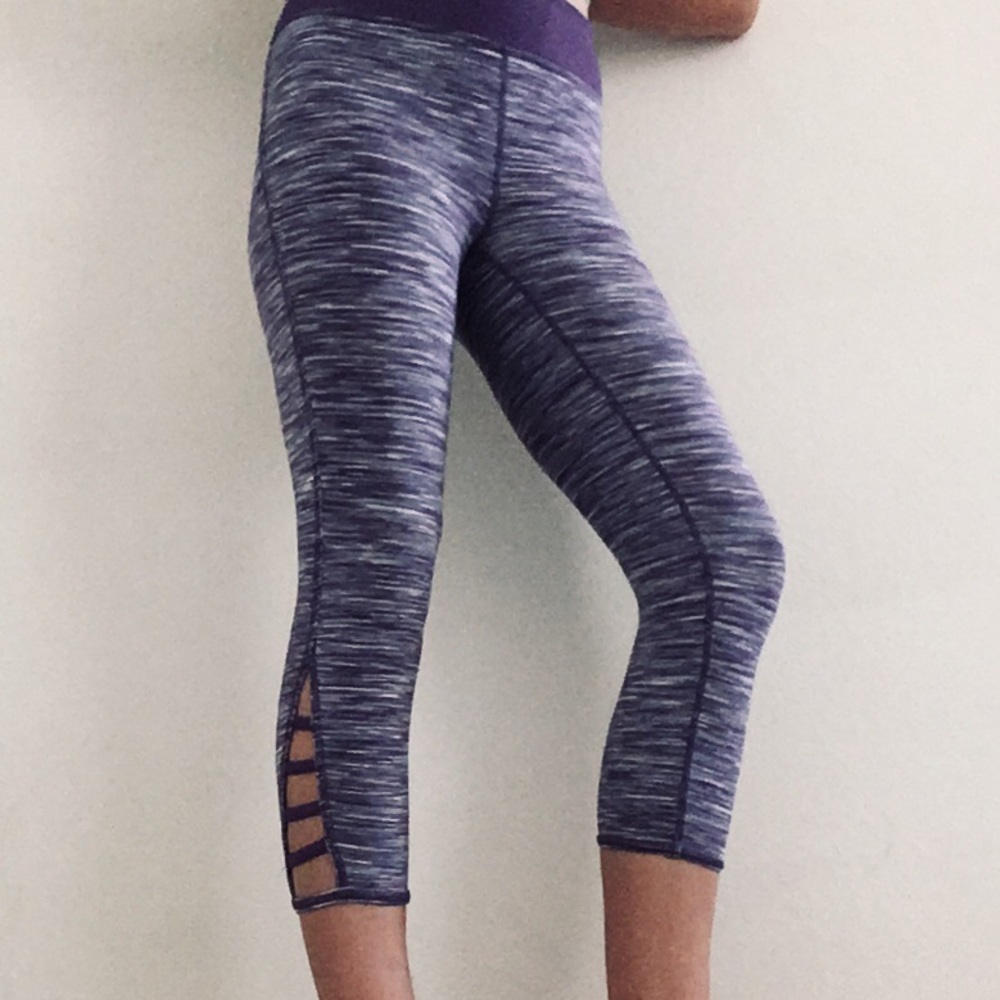 Purple Zella Girl athletic leggings.